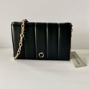 Trussardi Dune S quilted black crossbody bag Italy